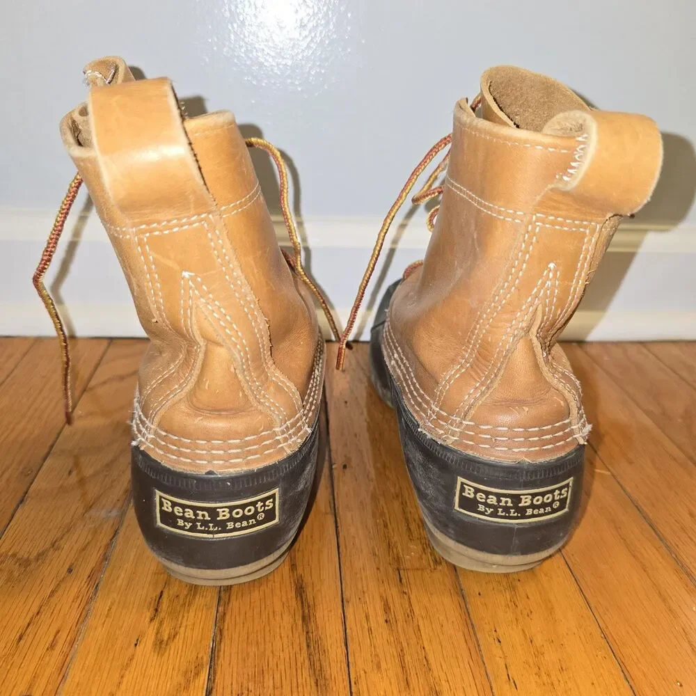 LL Bean VTg Women's Sz 8 HIGHTOP Bean Duck Boots Brown